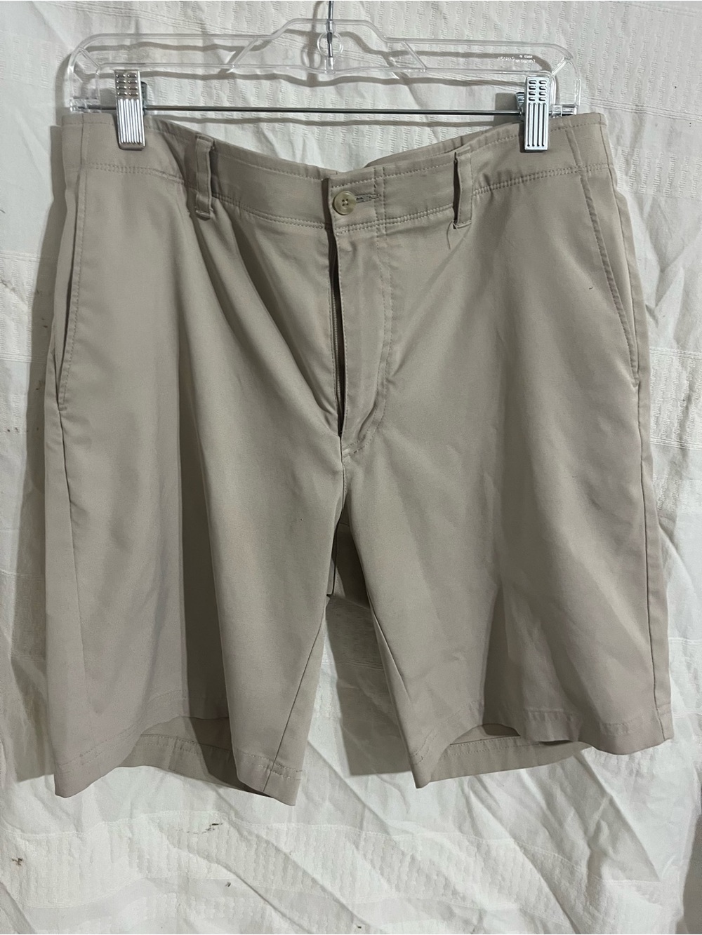 PGA Tour Khaki Flat-Front Performance Shorts